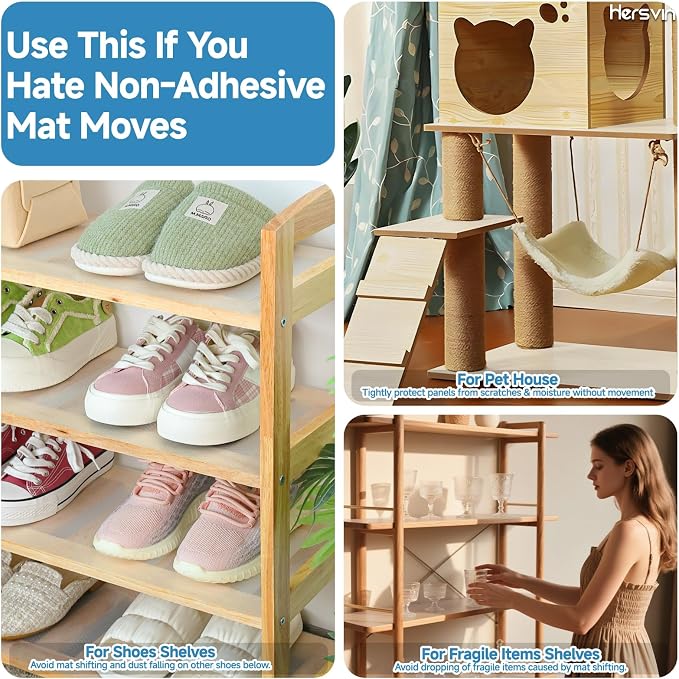 Shelf Liners 10 in x 20 ft Self-Adhesive EVA Drawer Mats, Cupboard Protector - Image 6