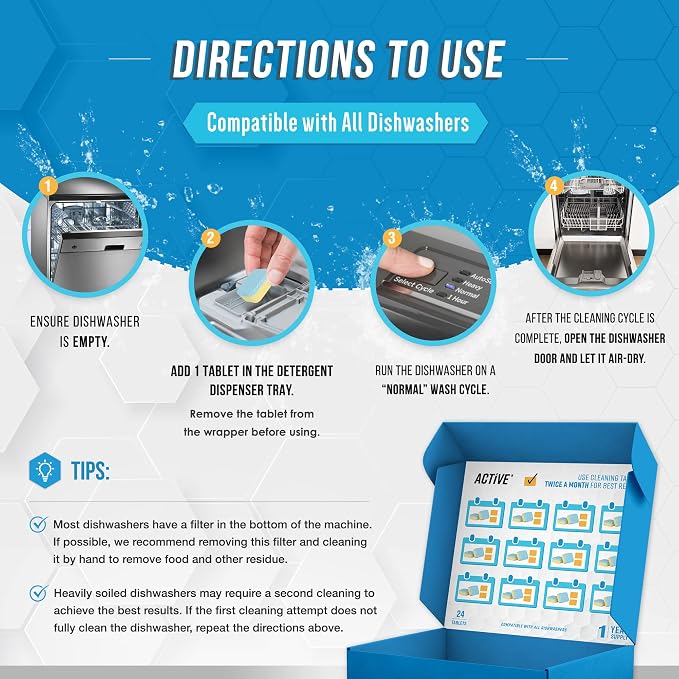 Washing Machine Dishwasher & Disposal Cleaning Tablets - Image 6