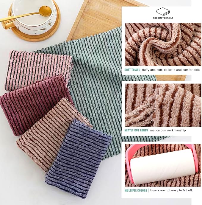 Microfiber Towels Cleaning 12"x12", 10 Pack Highly Absorbent Cleaning Towels - Image 5
