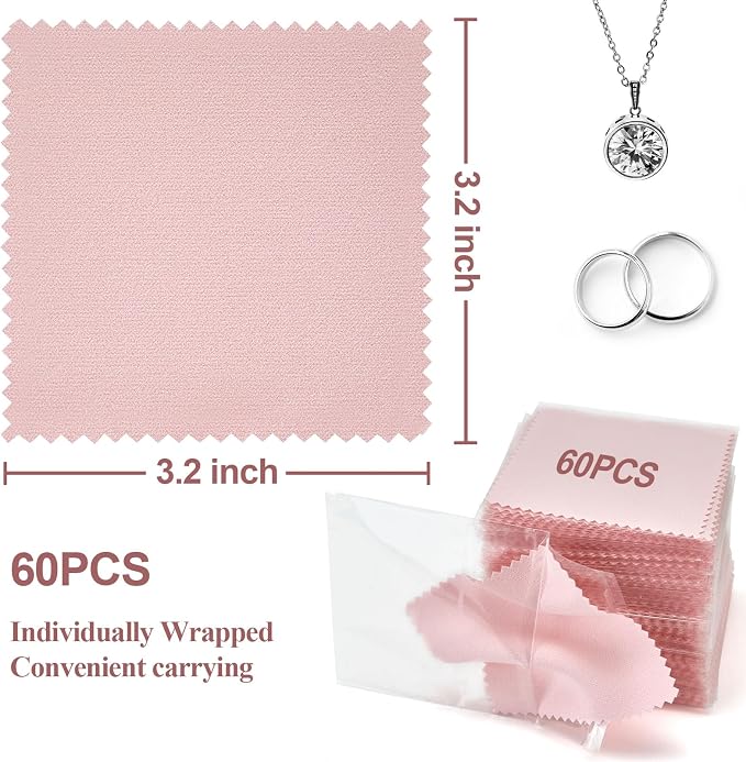 60PCS Jewelry Cleaning Cloth, Professional Polishing Cloth Individually Wrapped - Image 6
