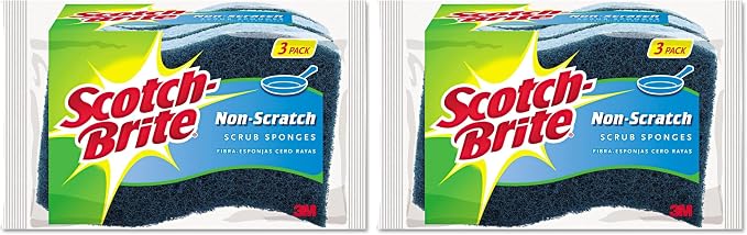 Scotch-Brite No Scratch Scrub Sponges, 4-1/2 x 2-1/2 x 7/10 in by 3MIndustrial