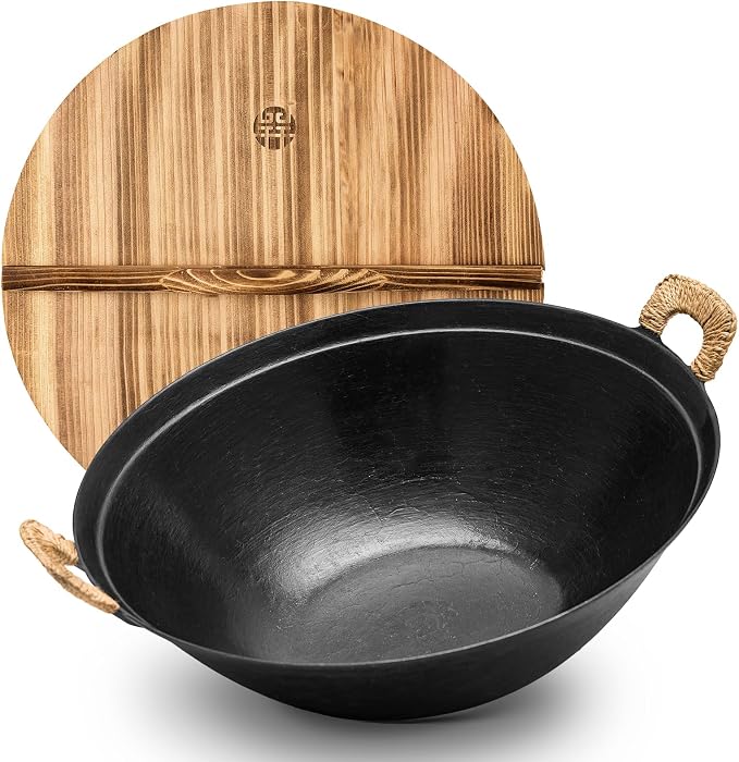 WANGYUANJI 13.4" Cast Iron Wok by Home
