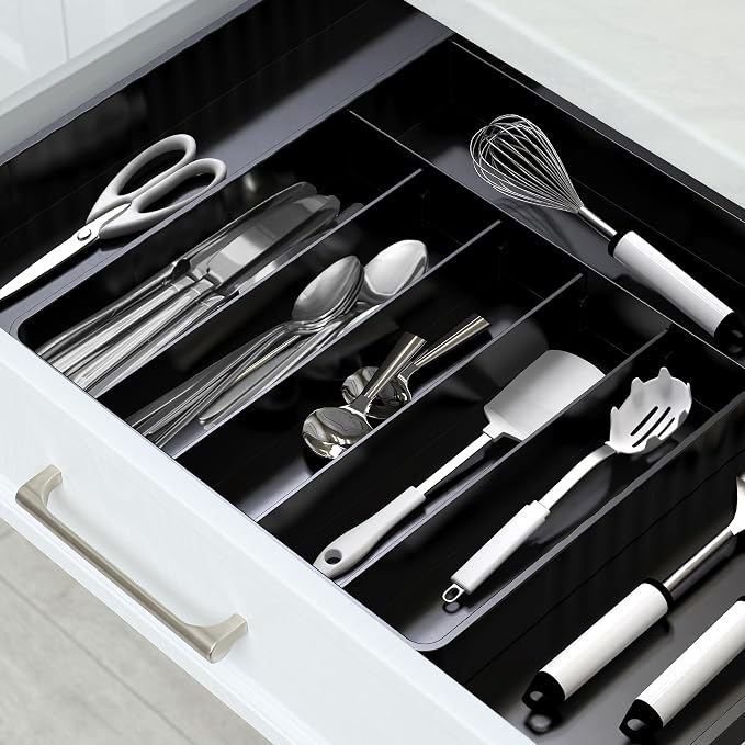 Simple Houseware Expandable Kitchen Drawer Flatware Organizer - Image 9