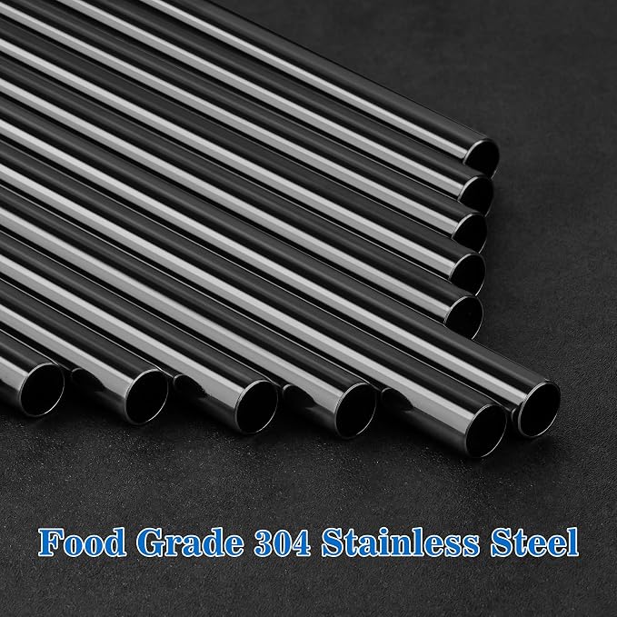Tomorotec 11 Inch Stainless Steel Reusable Drinking Straws 14PCS & 2 Cleaning - Image 5