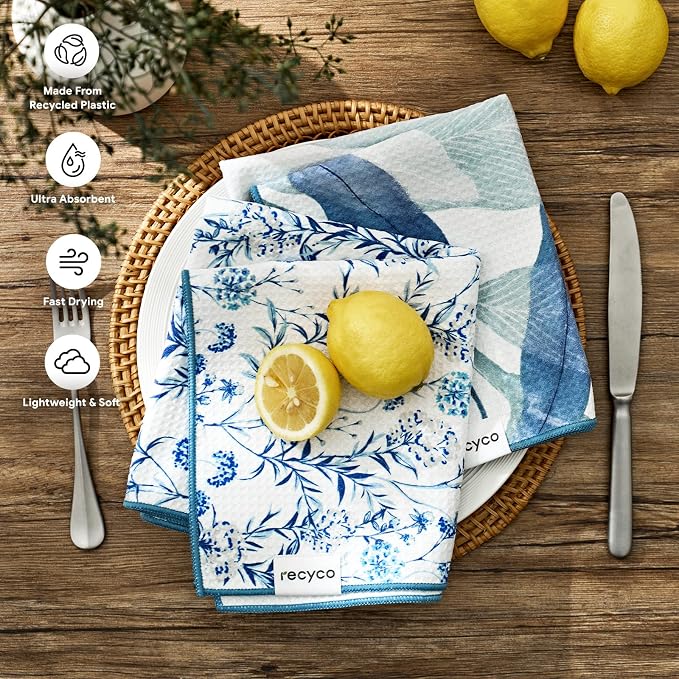 RECYCO Waffle Kitchen Towel Set of 2 - Image 3