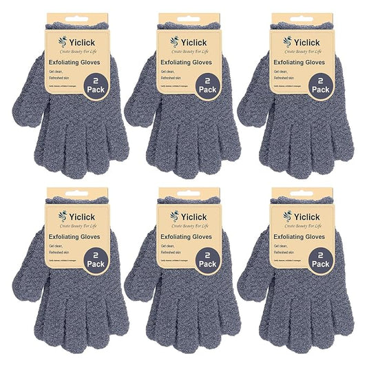 Yiclick Heavy Exfoliating Gloves, Exfoliating Body Scrubber by YiclickCreateBeautyforLife