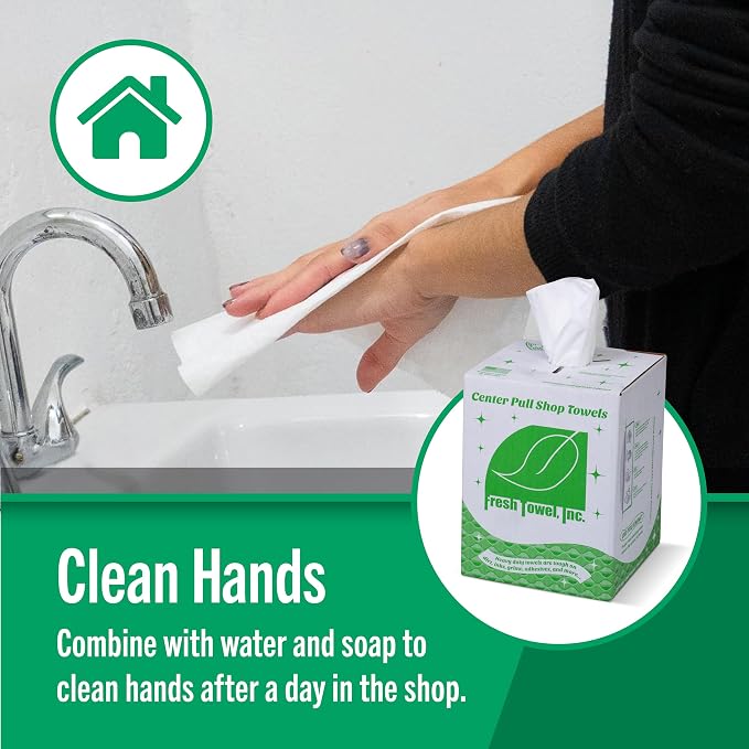Fresh Towel Ultra Strong Center Pull Shop Towels - Image 8