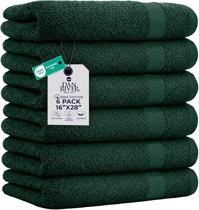DAN RIVER 6-Pack Premium Hand Towels by DanRiver
