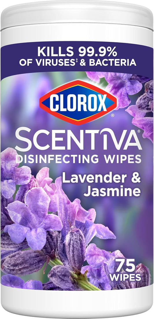 Clorox Scentiva Disinfecting Wipes, Lavender and Jasmine by Clorox