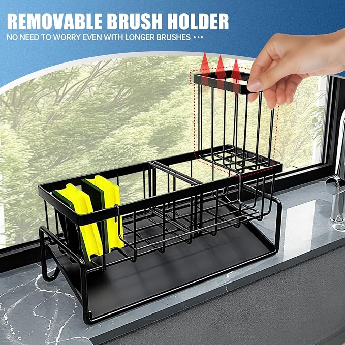 Sponge Holder for Kitchen Sink Caddy，Sink Caddy Organizer - Image 3