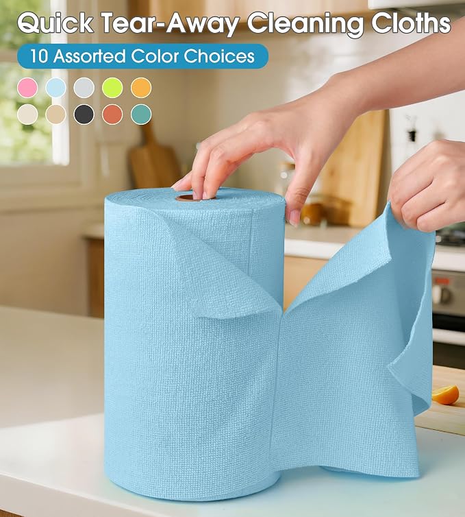 KitchLife Microfiber Cleaning Cloth Roll, 100 Pack - Image 6