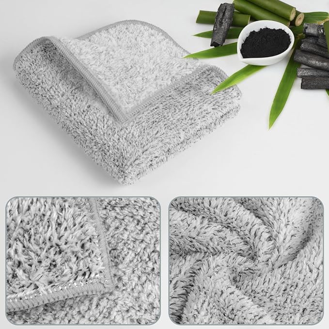 SINLAND Microfiber Face Cloths Highly Absorbent Washcloths Soft Feel Fingertip - Image 8