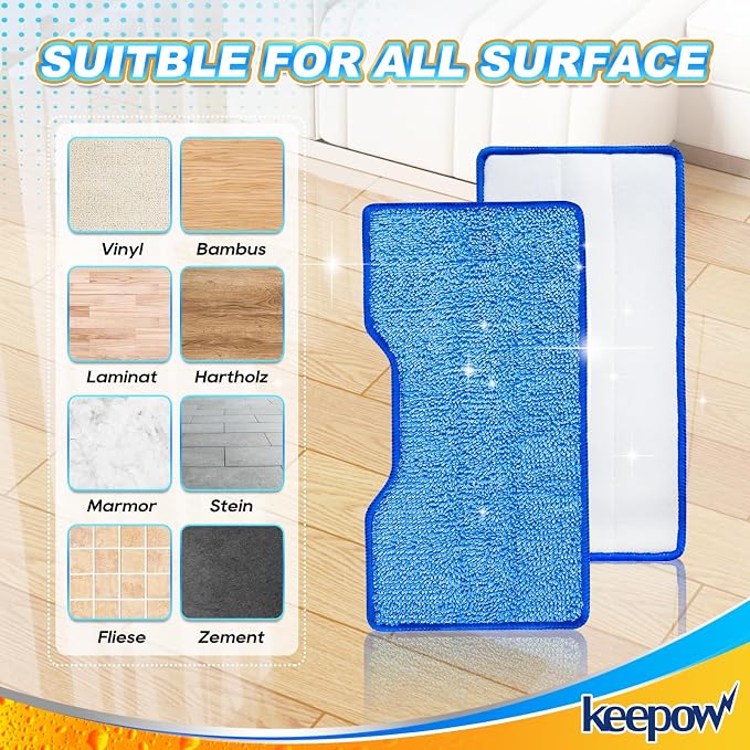 KEEPOW Reusable Mop Pads Refills, Replacement Pads Compatible - Image 5