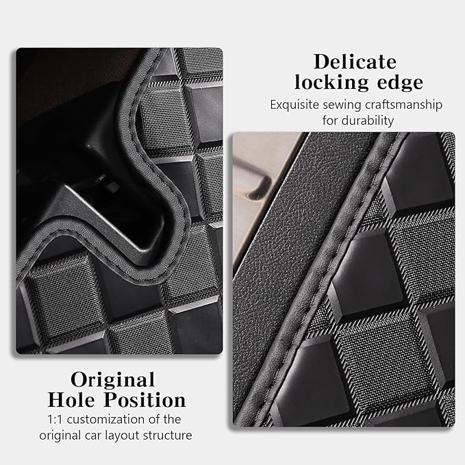 Cargo Mat & Backrest Mats for 2014-2018 Mazda 3 Hatchback Accessories, All Weather Waterproof Rear Cargo Liner Rear Trunk Liner Back Seat Cover Protector