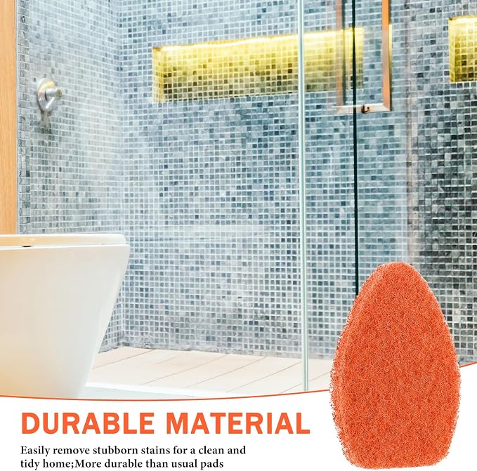 Baderke 4 Pcs Tub Tile Scrubber Cleaning Brush Pads Brush Non-Scratch Scouring - Image 4