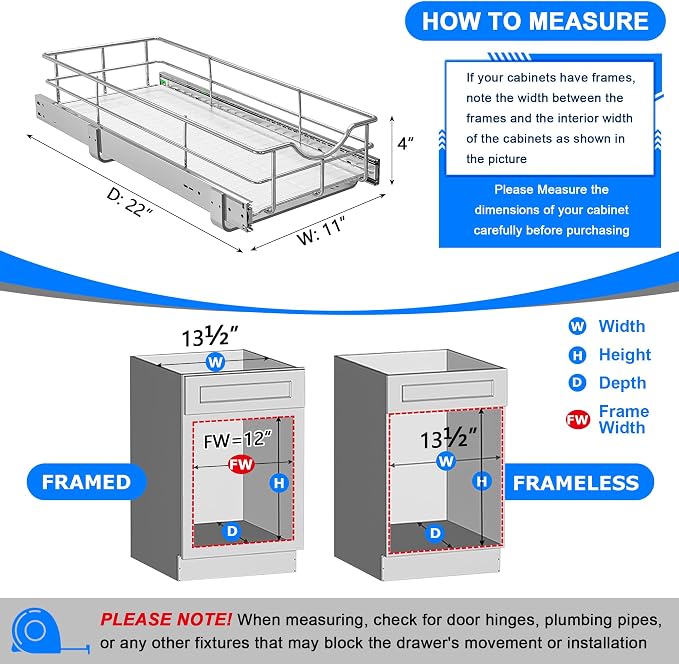 WelFurGeer Soft Close Slide Out Cabinet Shelf, Kitchen Shelf Organizer - Image 3