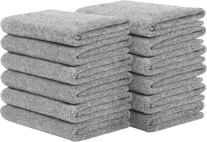 SINLAND Microfiber Face Cloths Highly Absorbent Washcloths Soft Feel Fingertip by SINLAND