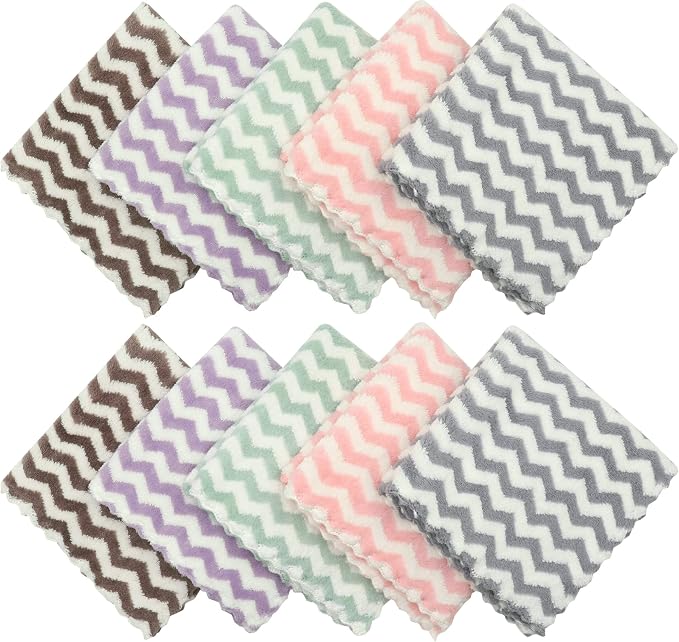 Microfiber Cleaning Cloth Lint Free Cleaning Rags, 10 Pack Fast Drying Dish Rags - Image 2