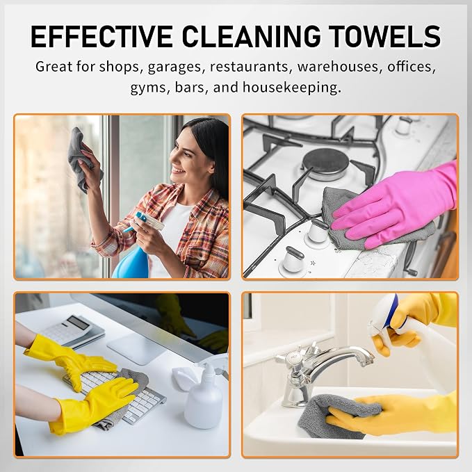 HOMERHYME Microfiber Cleaning Cloth Roll, 75 Pack Tear Away Microfiber Towels - Image 6