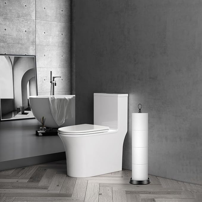 Toilet Paper Holder Stand with Reserve Function, Free Standing Toilet Paper - Image 6