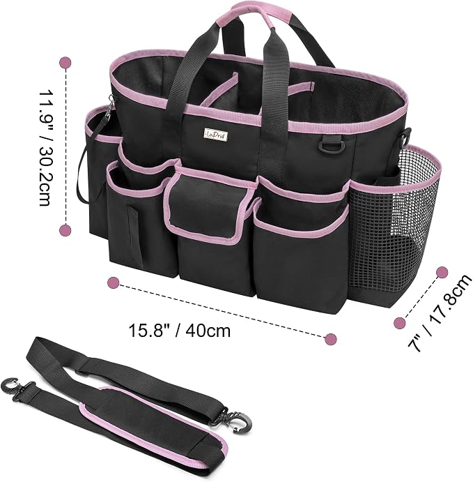LoDrid Cleaning Caddy Bag with Handle and Shoulder Strap, Cleaning Supplies - Image 6
