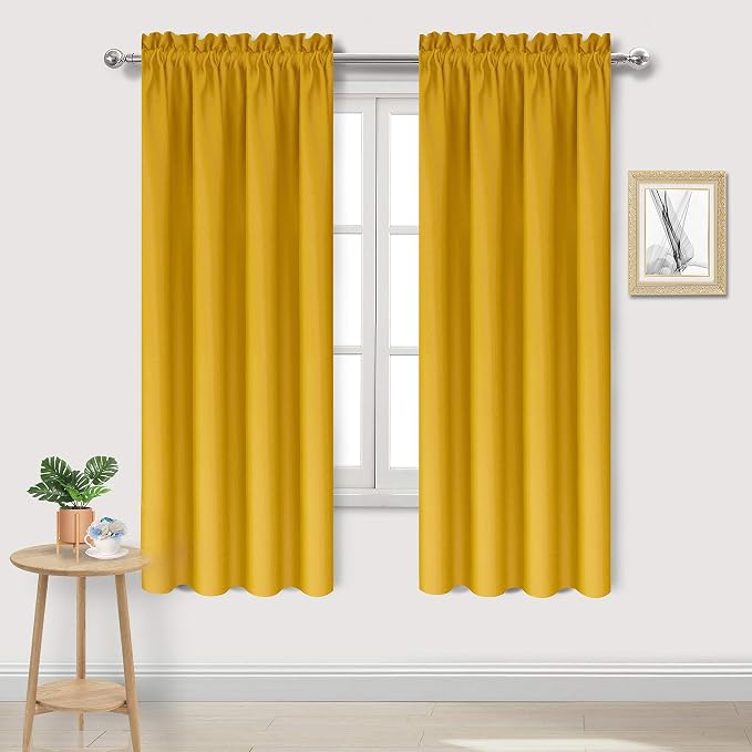 DWCN Blackout Curtains Room Darkening Thermal Insulated Bedroom Curtains Window by DWCN