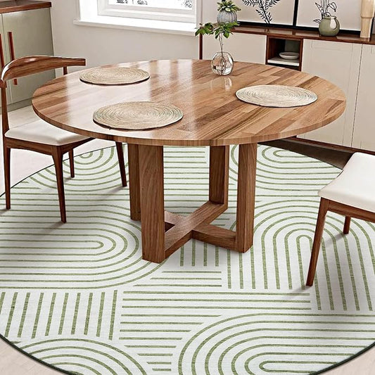 Washable Rug 4ft Area Rugs for Living Room, Abstract Rug for Bedroom, Soft - Image 2