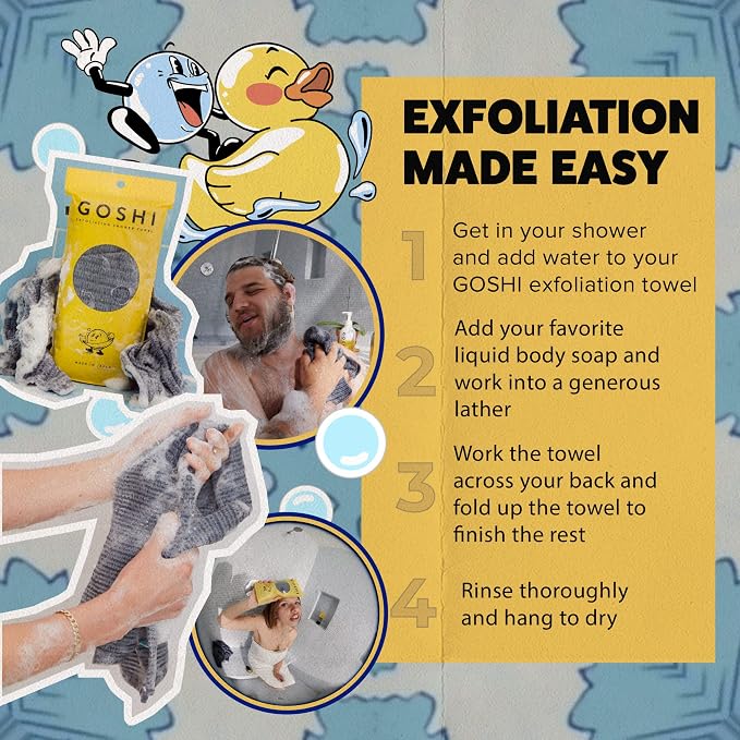 GOSHI Exfoliating Shower Towel - Image 6