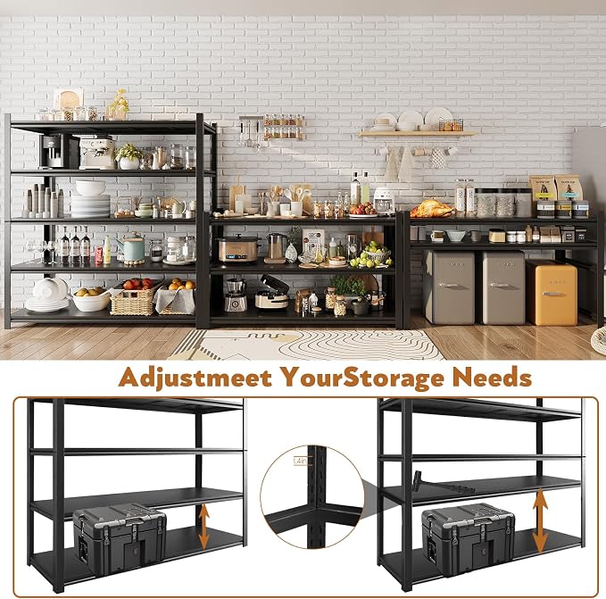 48.2" W Garage Shelving 3000LBS Storage Shelves Heavy Duty Garage Storage - Image 6