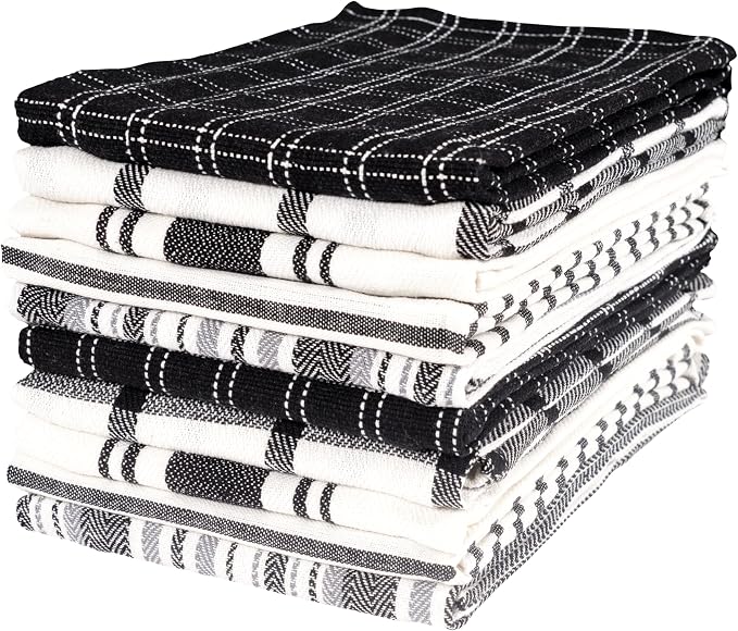 KAF Home Assorted Flat Kitchen Towels |100% Cotton by KAFHome