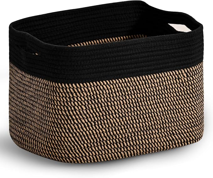 Woven Cotton Rope Storage Basket by ICERZCZ