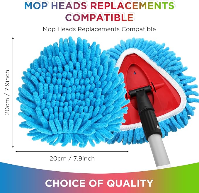Baderke 3 Pack Chenille Mop Heads Replacements Compatible - Image 2