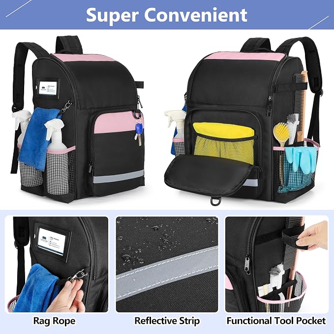 LoDrid Cleaning Bag with Thickened Adjustable Shoulder Straps, Large Cleaning - Image 2