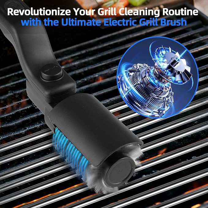 Upgraded Electric Grill Brush, Cordless Rechargeable Grill Cleaning Brush - Image 2