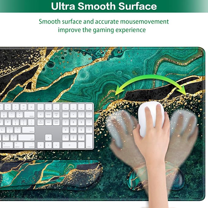Mouse Pad Green, Desk Mat, Large Gaming Mouse Pad - Image 4