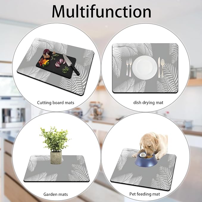 Dish Drying Mat for Multiple Usage. Super Absorbent, Easy clean, Quick dry - Image 4