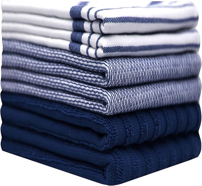Premium Kitchen Towels | Large Cotton Dish Towels | Flat & Terry Highly - Image 2