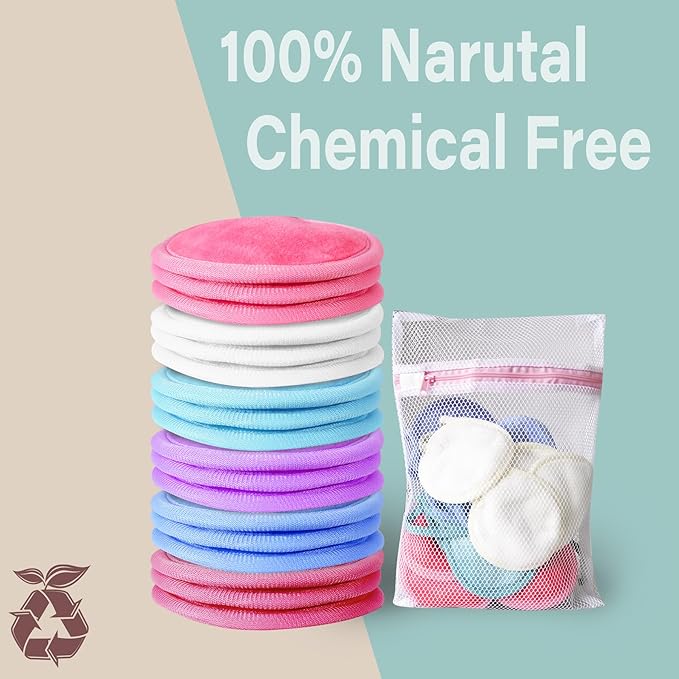 Nugilla Reusable Makeup Remover Pads, 18 Packs Microfiber Face Cloth - Image 6