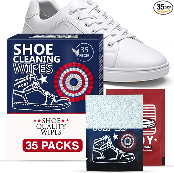 Sneaker Cleaner Wipes 35 Packs Suede Leather Tennis Quick Cleaning Disposable by ShoeCareFactoryforUSA