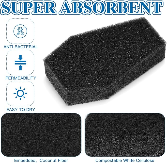 Tioncy 12 Pack Gothic Kitchen Decor Bulk Dual Sided Scrubber Gothic Sponges - Image 5