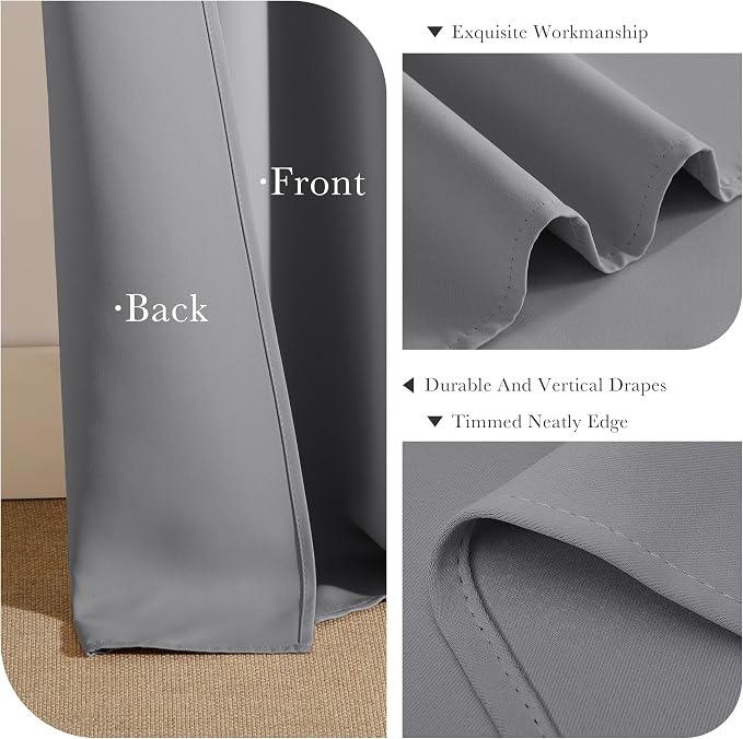 PONY DANCE Short Silver Grey Curtains - Image 5