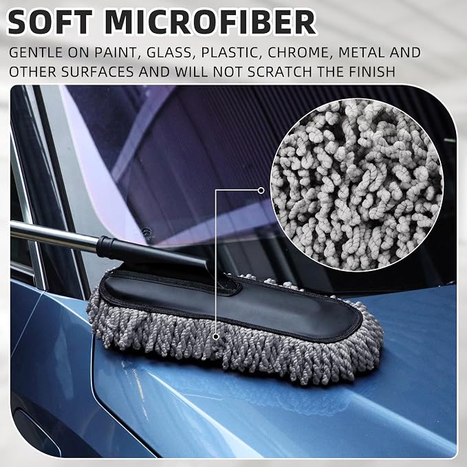 Tanlade 1 Pack Microfiber Car Duster Exterior Scratch Free - Image 3