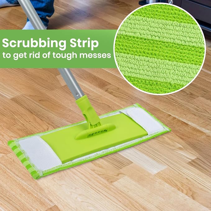 Mops for Floor Cleaning with 2 Different Washable Mop Refill Pads Hardwood - Image 4