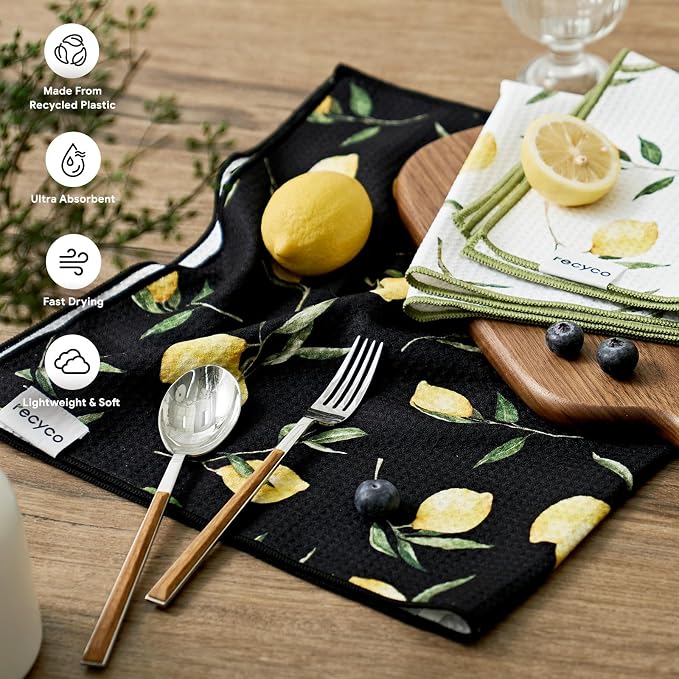 RECYCO Waffle Kitchen Towel Set of 2 - Image 2