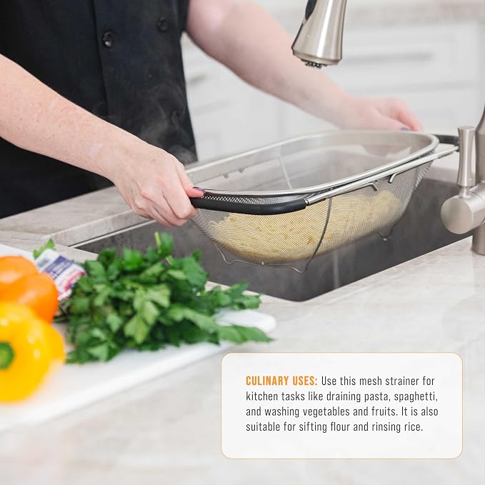 U.S. Kitchen Supply Stainless Steel Colander Strainer - Image 7