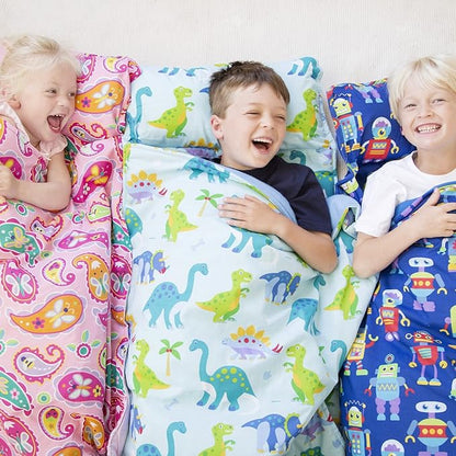 Wildkin Kids Original Nap Mat – Cozy Kids Sleep Mat with Pillow, Ideal for School & Travel - Heroes
