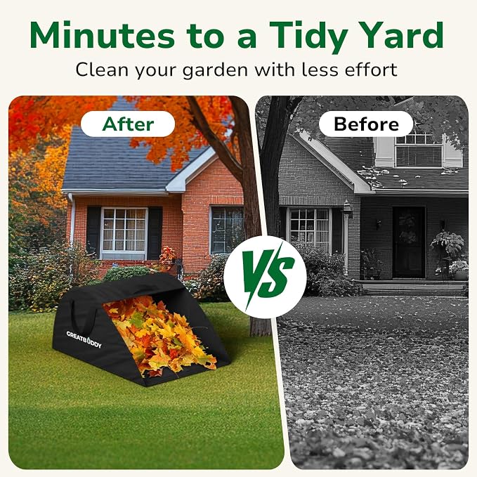 GreatBuddy Leaf Collector, Portable Lawn Bag, 26 Gallon Yard Waste Bag Oxford - Image 7