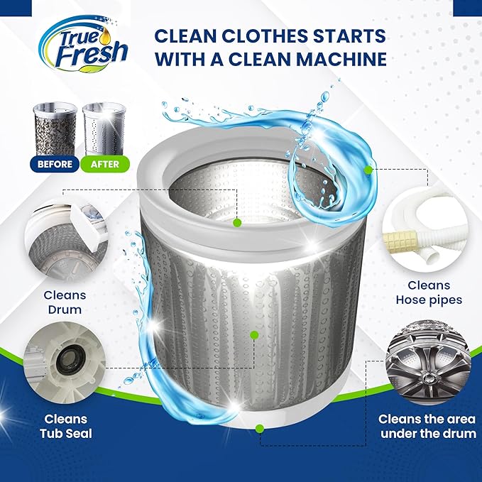 True Fresh Washing Machine Cleaner Tablets – 25-Pack Deep Cleaning - Image 2
