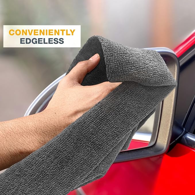 Eurow Ultrasonic Cut 300 GSM Microfiber Cleaning Towels, Streak-Free, Ultra - Image 3