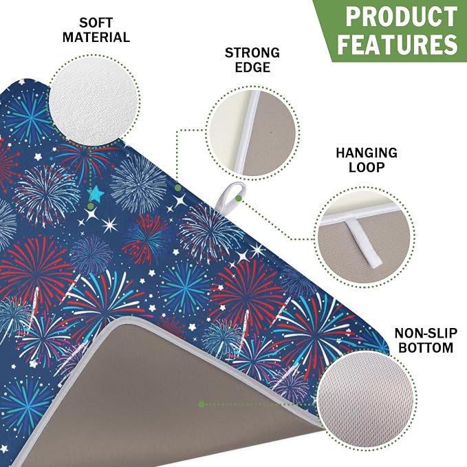 4th of July Patriotic Dish Drying Mat - Image 3